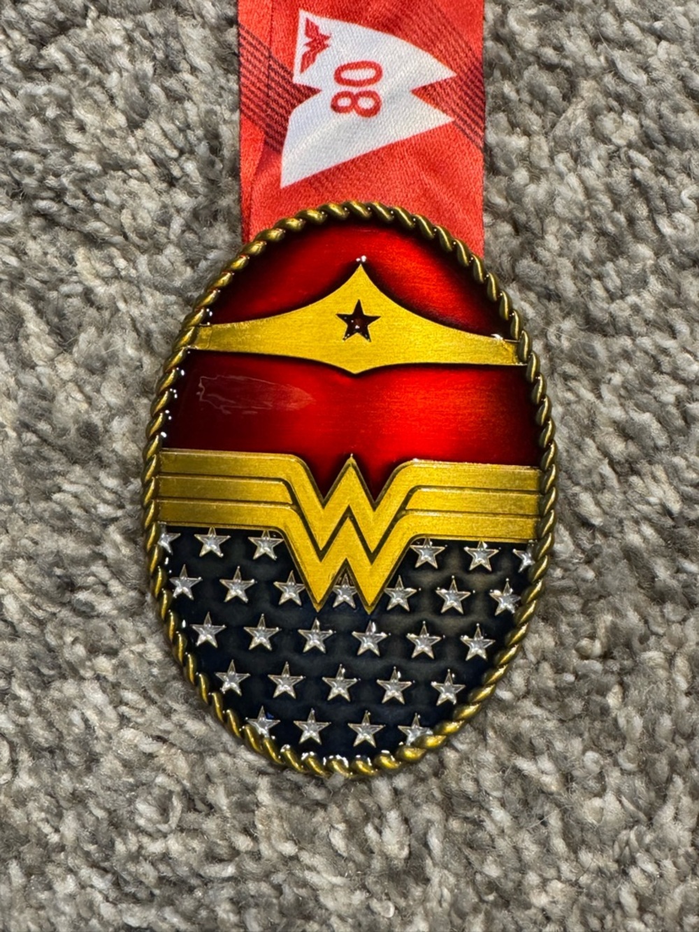 Wonder Emblem Red and Gold Decorative Pendant